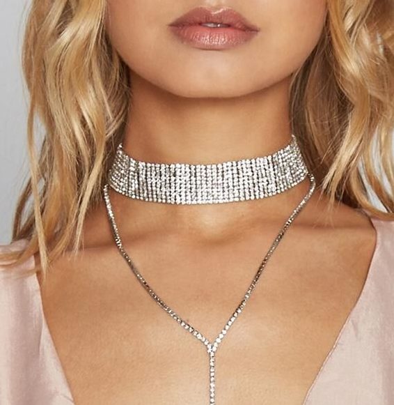 Choker Necklace Black Velvet Classic Women Dress Jewelry Chain Collar  US sell 