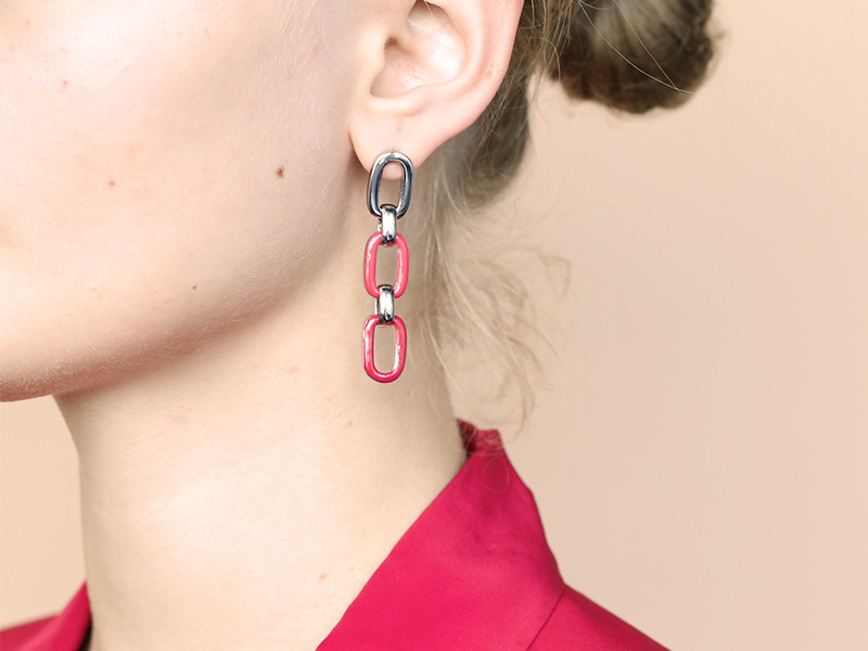 rhodium plated earrings