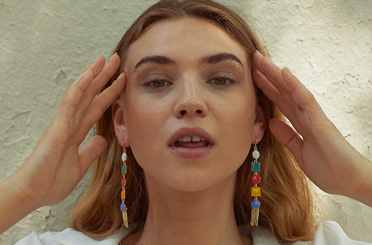 linear drop earrings