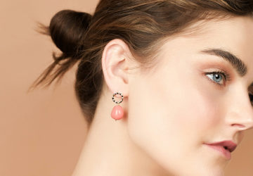 colored pearl drop earrings