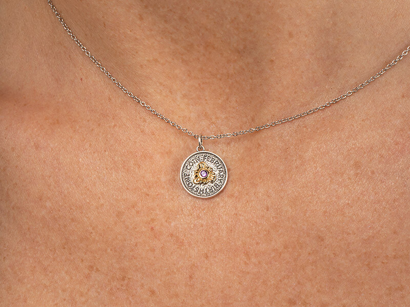 birthstone necklace february
