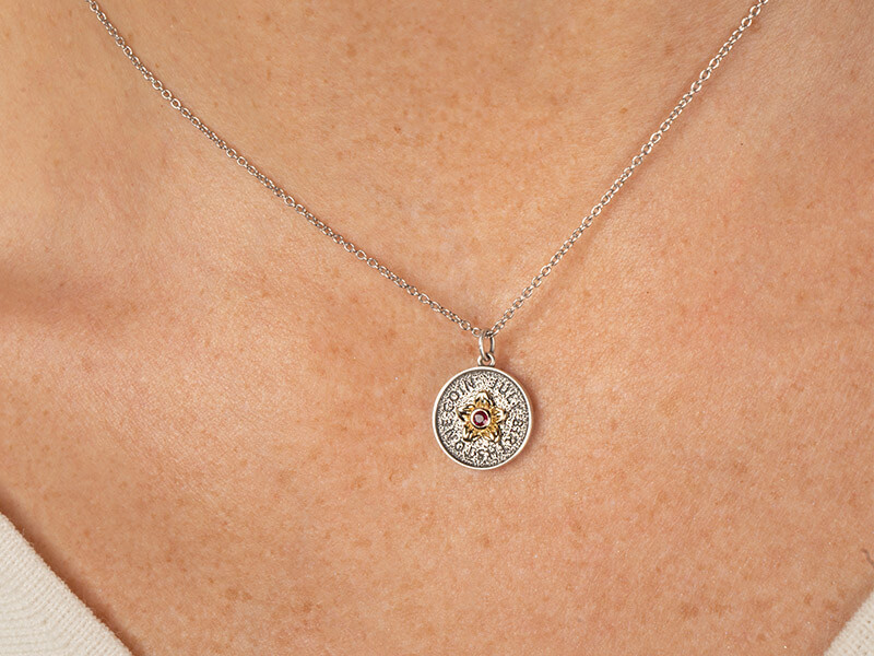 birthstone necklace july